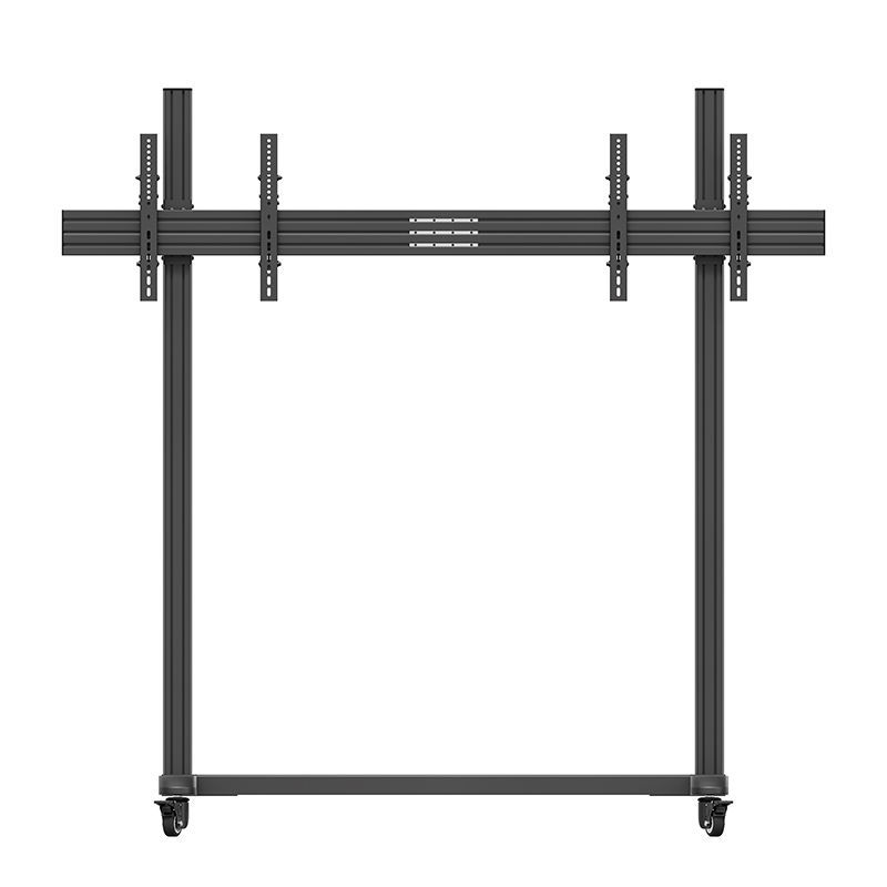 Mobilní stojan pro dva displeje CPS Mobile Stand Dual 55–65″, nosnost 40 kg na displej – pohled 2