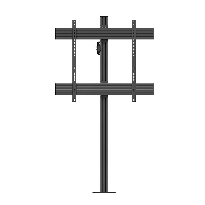 Podlahový stojan pro displej s oporou o stěnu CPS Floor-Wall Single 75–86″, nosnost 50 kg – pohled 2