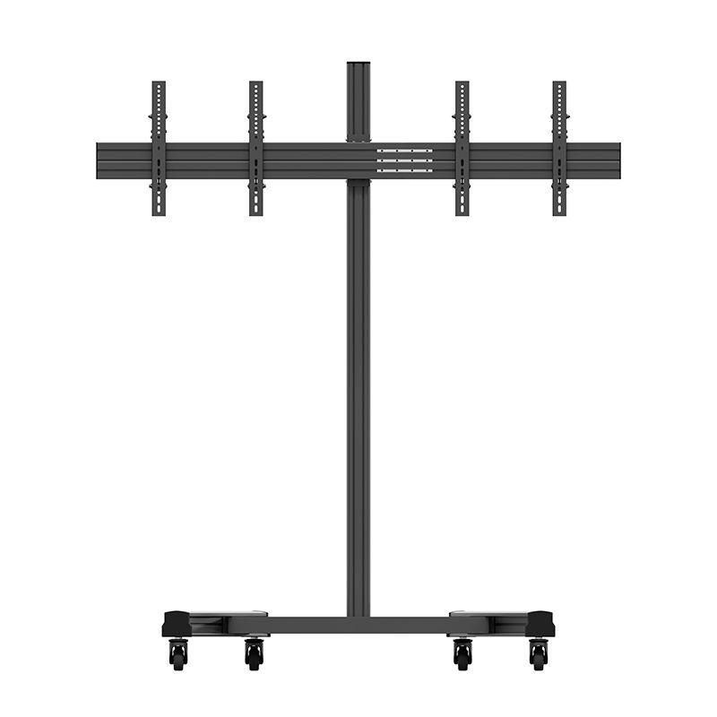 Mobilní stojan pro dva displeje CPS Mobile Stand Dual 43–55″, nosnost 2 × 35 kg – pohled 2
