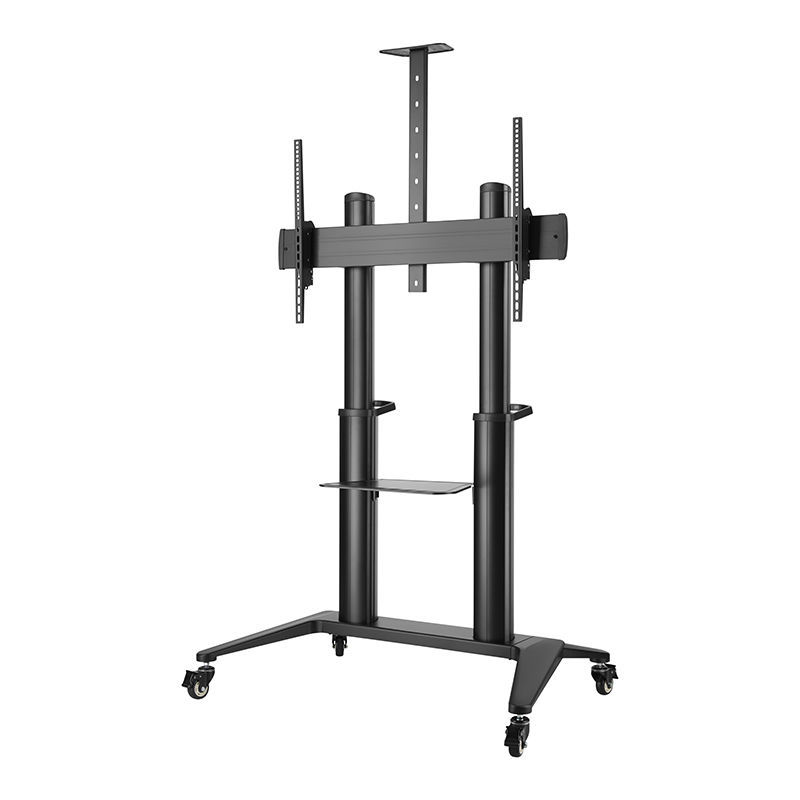 Mobilní stojan displeje BrackIT Stand Single XXL HD, 65–120″, nosnost 140 kg – pohled 2