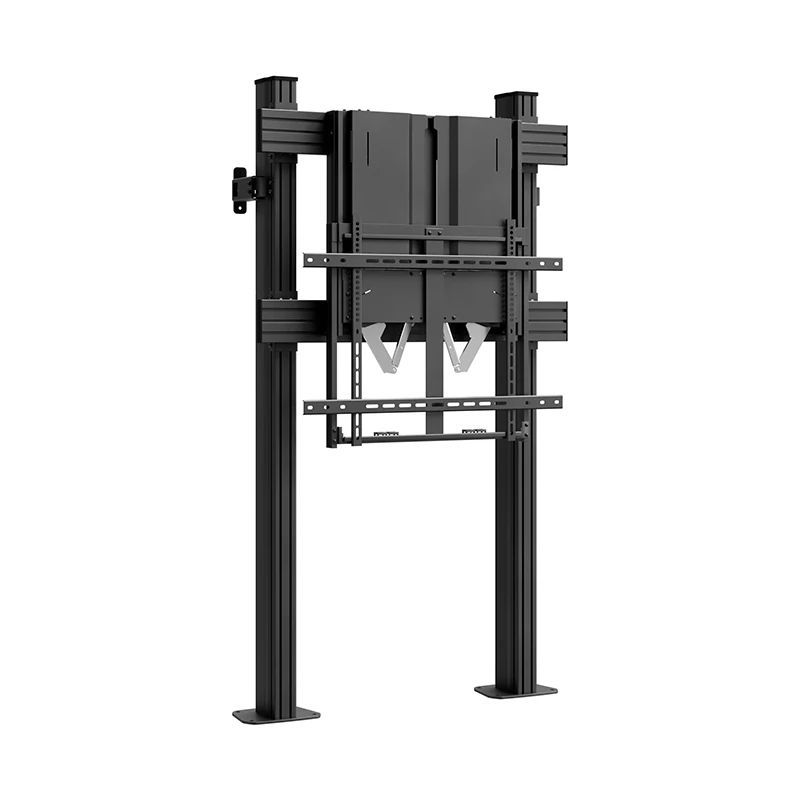 Podlahový stojan ke stěně s ručním vyvažovaným zdvihem HP Counterbalanced Floor-Wall, 46–70″, pro displej 40–60 kg – pohled 2