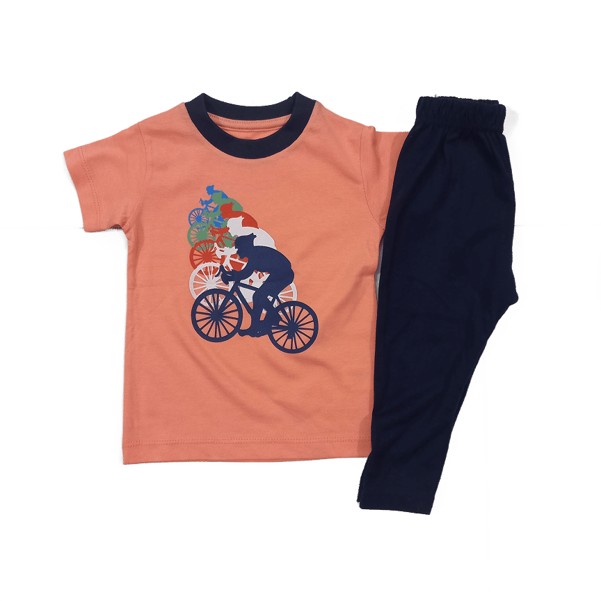 Speed Rider Girl TShirt With Blue Tights 