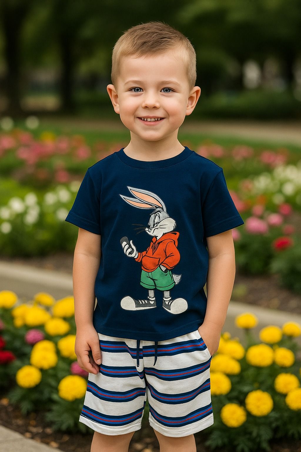 Bugs Bunny Royal Blue Twin Set
