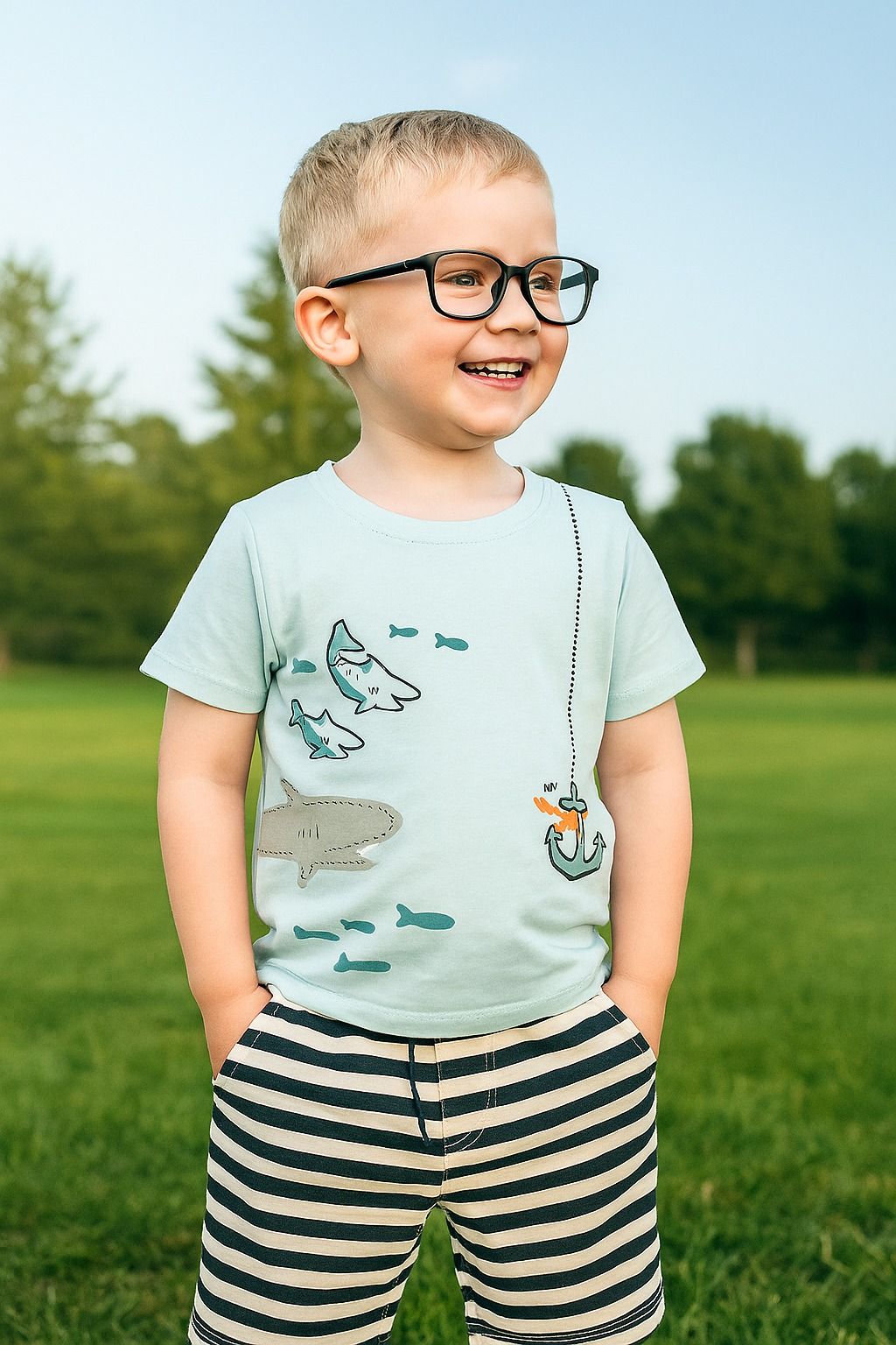 Shark & Anchor Twin Set