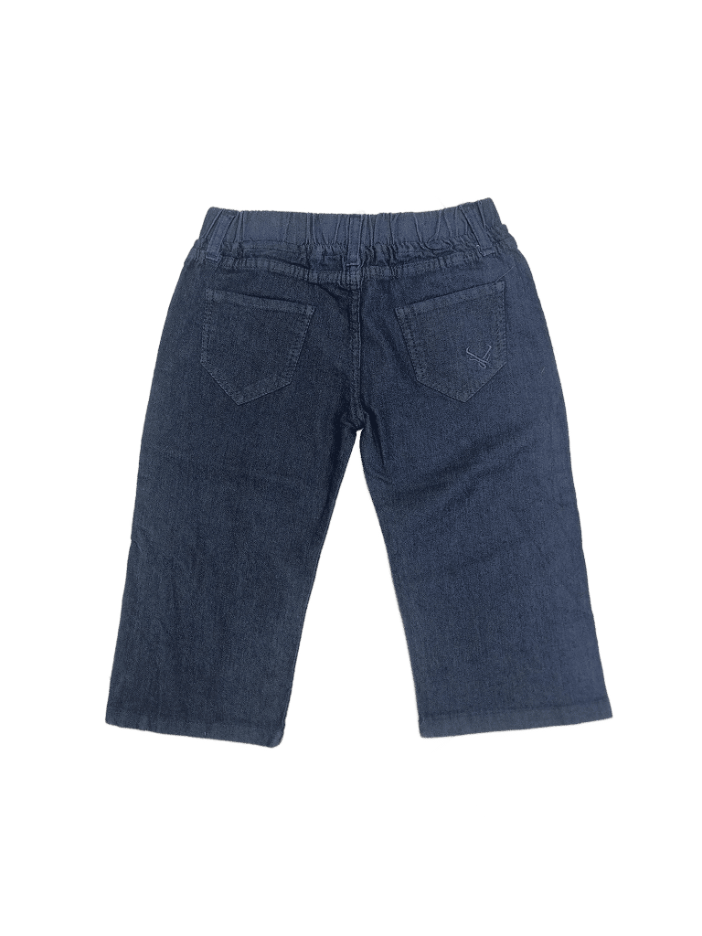 Blue Plain Denim Short