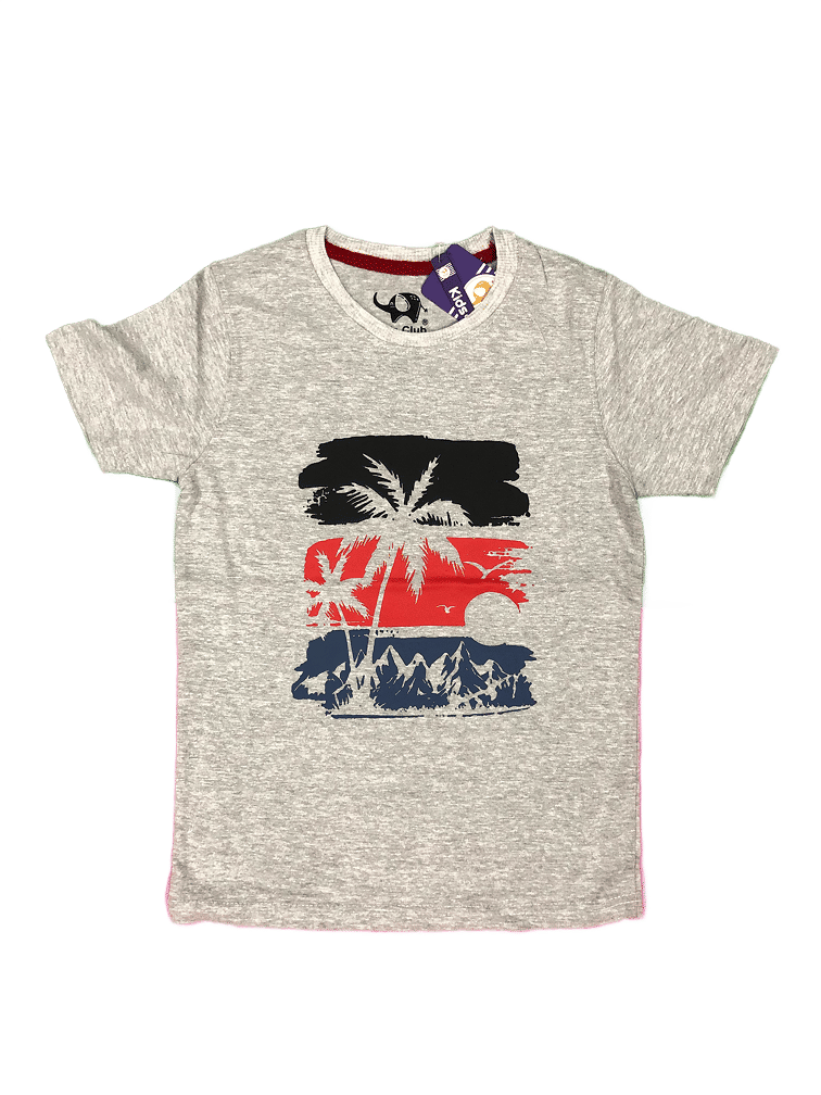 Tropical Sunset Grey TShirt