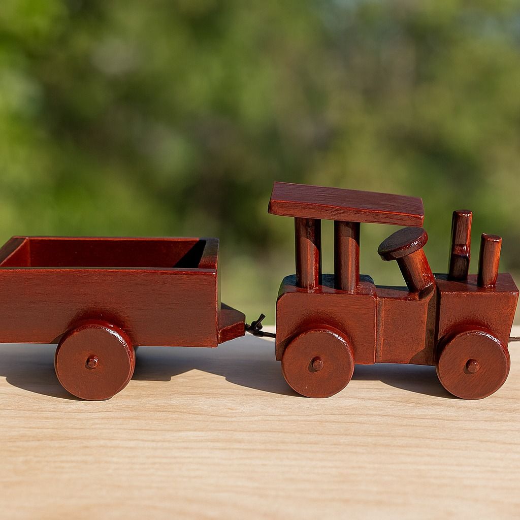 Pull along Tractor Joyride Wooden Toy