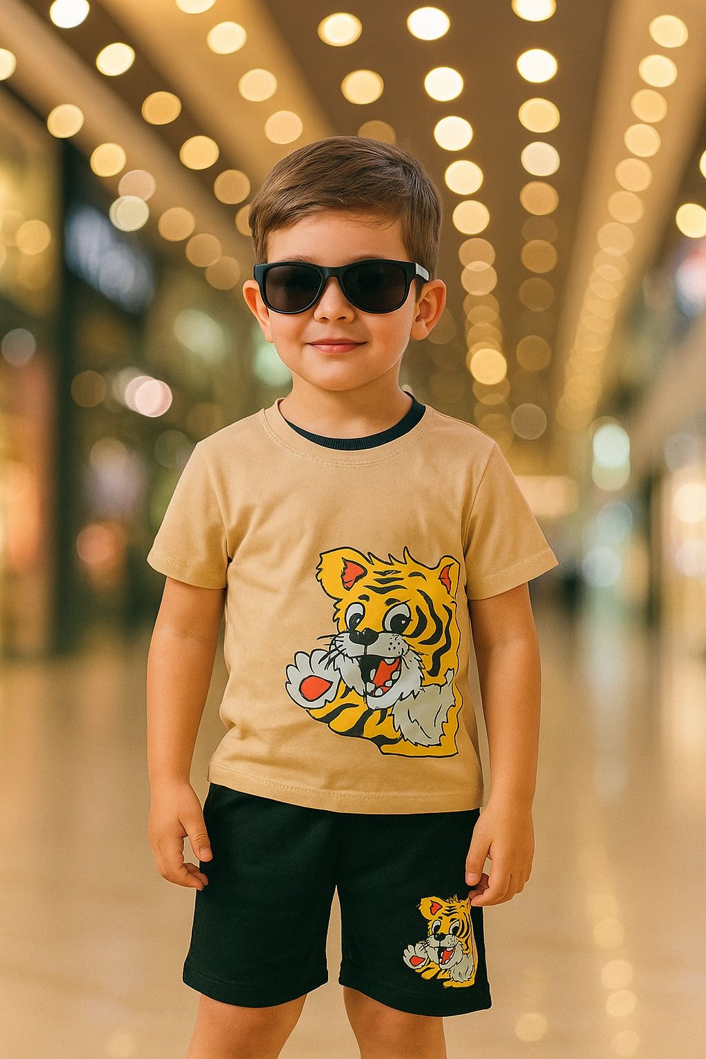 Roaring Tiger Twin Set Beige & Black Twin Set