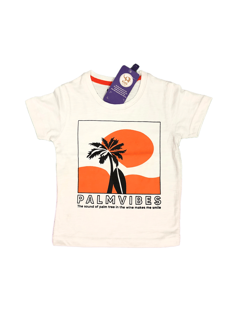 Palm Vibes White TShirt