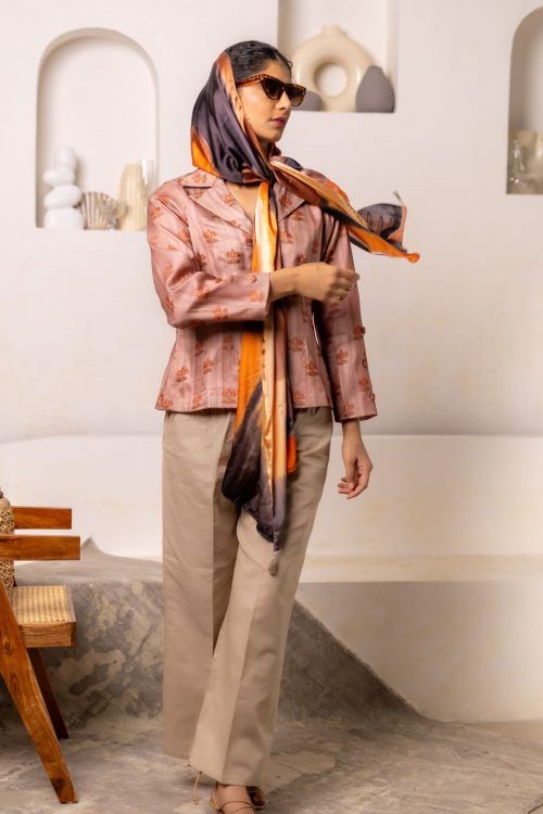 Lotus Silk Short Jacket