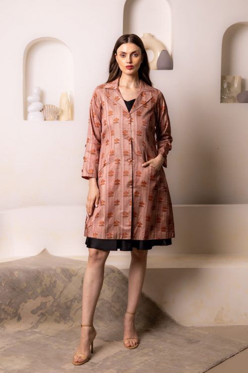 Lotus Silk Long Jacket