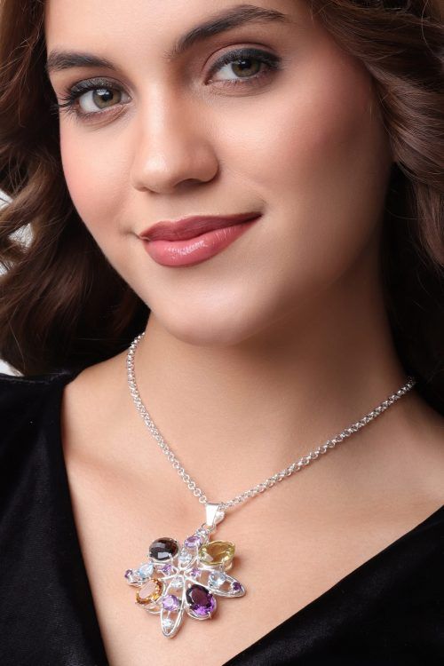 Enchanting Allure Gemstones Pendant