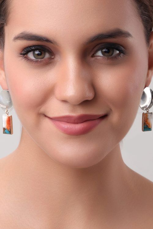 Oyster Turquoise Dangler Earrings