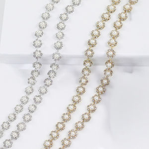 Pearl Rhinestone Headband Ties 2 Strand Product Image