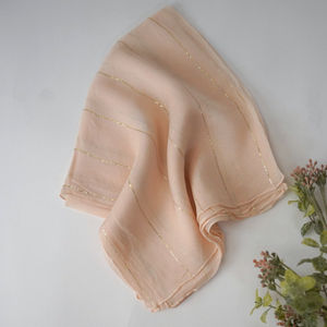 Honey Peach Ella Silver And Gold Lurex Scarf Product Image