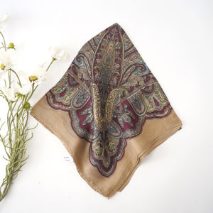 Tan Silk Indian Style Scarf Product Image