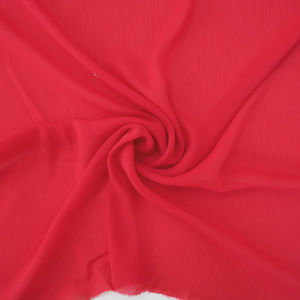 Lipstick Red #52 Solid Crinkle Fabric Product Image