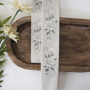 Linen Embroidery Design 377 With Silver Product Image
