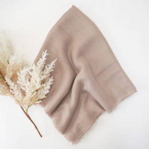 Mocha XL Frayed Church Scarf Product Image