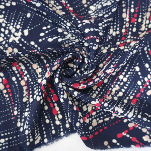 Navy Abstract Georgette Print Product Image