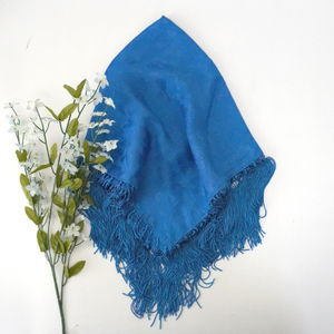 Blue Topaz Floral Tone On Tone Church Scarf Product Image