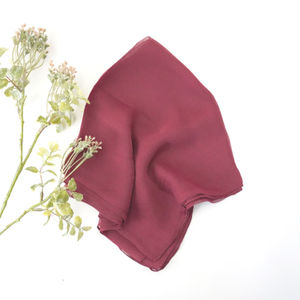 Brick Red Silky Solid Scarf Product Image