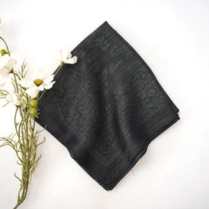 Black With Gold Shimmer Soft Church Scarf Product Image