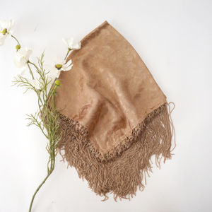 Light Gold Tone On Tone Floral Church Scarf Product Image