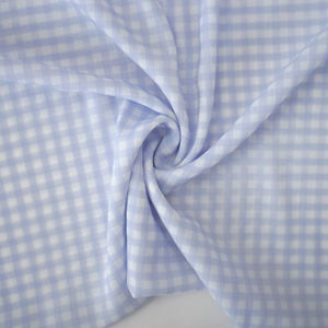 Lavender Blue Gingham Crinkle Print Product Image