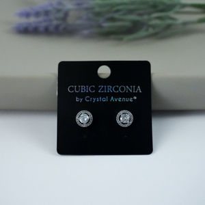 CZ Silver Mini Rhinestone Studs Product Image