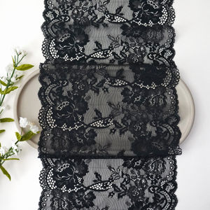 Black Wide Lace With Speckled Glitter Product Image