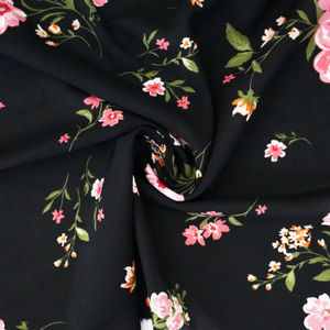Black And Pink Floral Gerogette Print Product Image