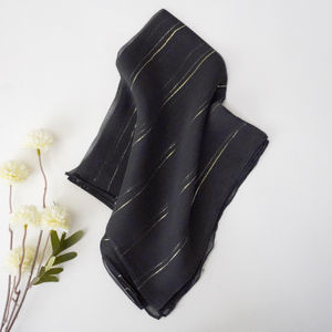 Asphalt Silver And Gold Lurex Ella Scarf Product Image