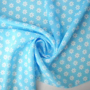 Crystal Blue Small Floral Crinkle Print Product Image