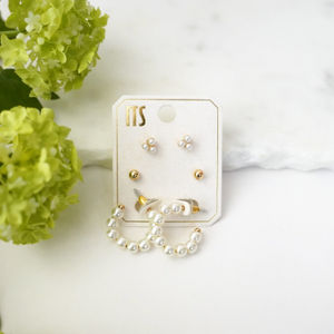 Multipack Gold And Pearl Studs And Hoops Product Image