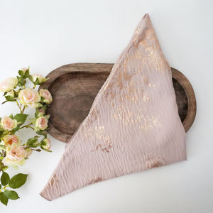 Tan Rose With Rose Gold American Flow Triangle Scarf Product Image