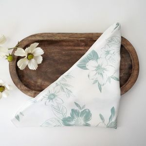 Light Green Floral Triangle Scarf Product Image