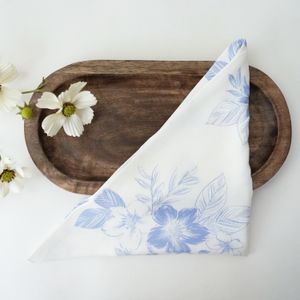 Cashmere Blue Floral Triangle Scarf Product Image