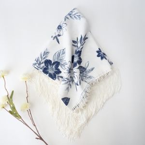 Classic Blue  Church Scarf With Fringe Product Image