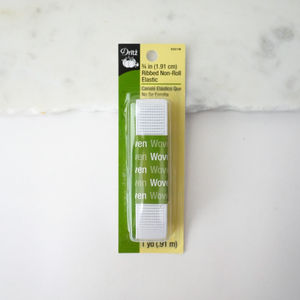 3/4 Inch White Ribbed Non-roll Elastic Product Image