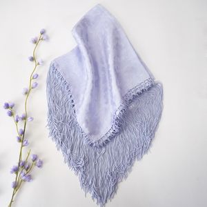 Lavender Blue Tone On Tone Floral Church Scarf Product Image
