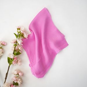 Aurora Pink Solid Silky Scarf Product Image