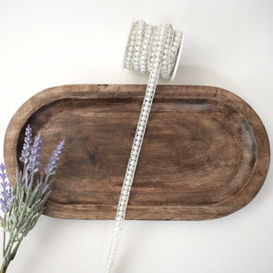 Rhinestone Trim With Pearls Narrow Product Image
