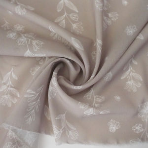 Simply Taupe Floral Crinkle Print Product Image