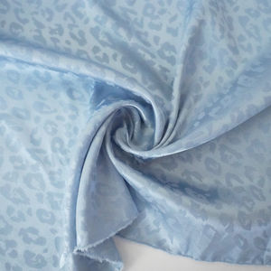 Darker Pearl Blue Leapoard Satin Print Product Image