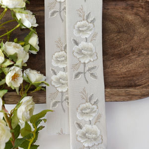 Linen Embroidery Design 384 With Soft Gold Product Image