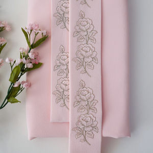 Soft Pink Embroidery Design 388 With Soft Gold Product Image
