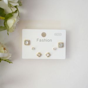 Gold Multipack Crystal Stud Earrings Product Image