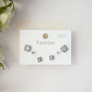 Silver Crystal Multipack Stud Earrings Product Image