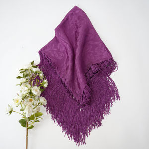 Mulberry Tone On Tone Floral Church Scarf Product Image